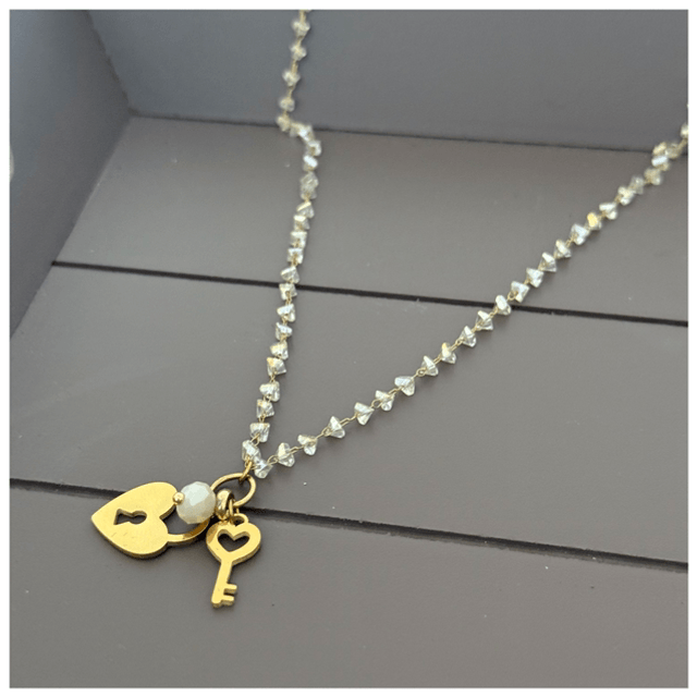 Collier cadenas et clé 