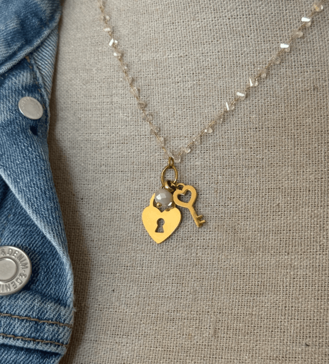 Collier cadenas et clé 